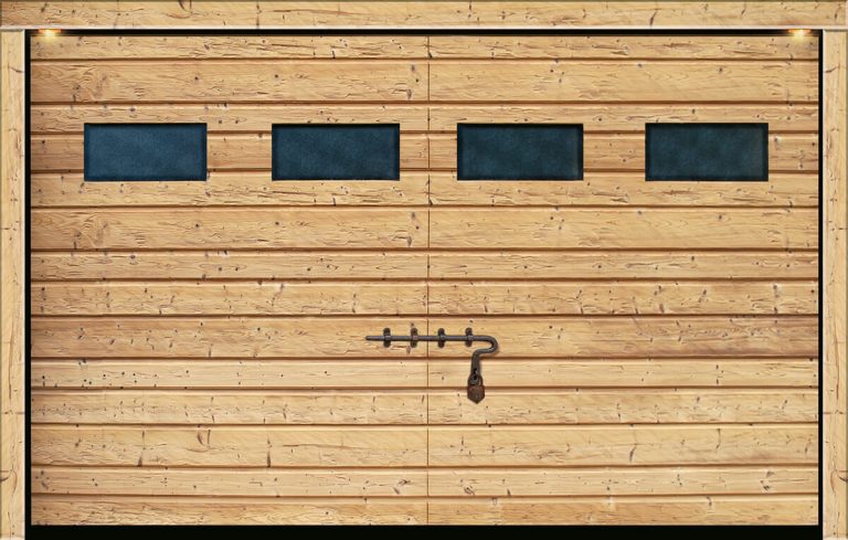 Porta sezionale legno Cardinello