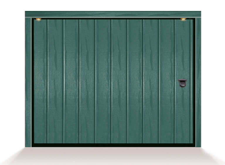 scorrevole bellagio 2 doghe goffrato legno verde ral 6005