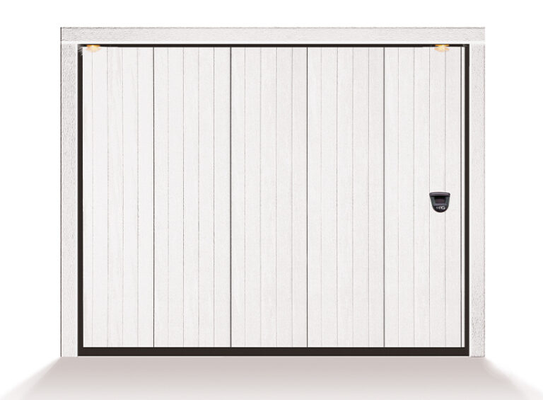 scorrevole sorrento 5 doghe goffrato legno bianco ral 9010